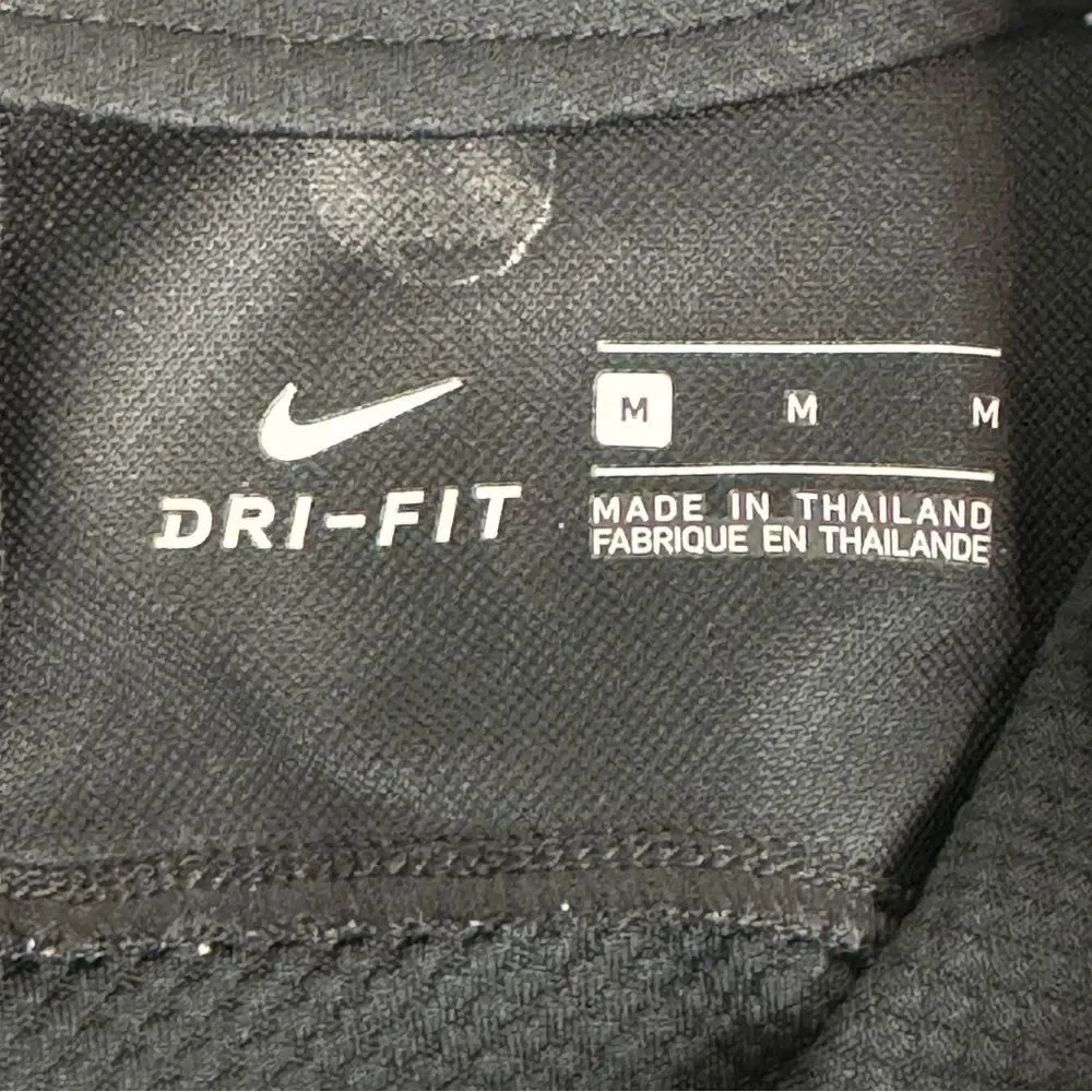 Nike Dri-fit Black Quarter Zip Pullover White Stripe M